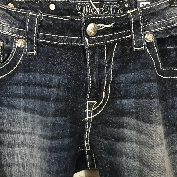 Miss Me Jeans Signature Boot Cut Fleur de Lis 29 - Picture 3 of 8